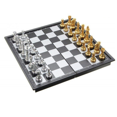 Bộ bàn cờ vua 25cm loại cao cấp Henrysa - Quân cờ màu Vàng - Bạc