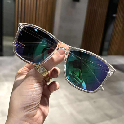 Kính mát, Kính râm unisex Mắt vuông mắt gương xanh sành điệu