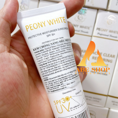 Kem Chống Nắng PEONY WHITE NANO - Protective Moisturiser Sunscreen SPF30+ 60ml - Chống Lại Mọi Cái Nắng
