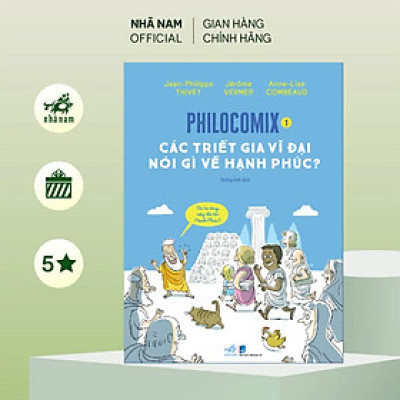 Sách - Philocomix 1- Các triết gia vĩ đại nói gì về hạnh phúc (Nhã Nam Official)