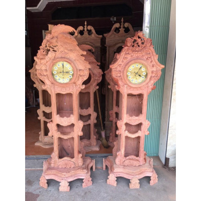 Đồng hồ cây Anh hùng gỗ hương đá