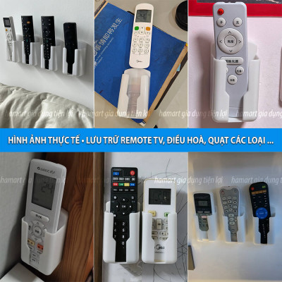 Giá Đỡ Điều Khiển Dán Tường Hamart Kệ Để Remote TV Điều Hoà Quạt Treo Tường Dán Chữ U Siêu Dính