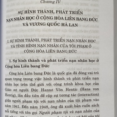 Nạn Nhân Học : Một Số Vấn Đề Lý Luận Và Thực Tiễn 