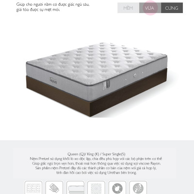 Nệm Prezel 1.2m Jang In 1301500001-03