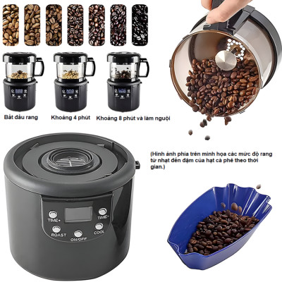 Máy rang hạt cà phê công nghệ gia nhiệt không khí chuyên nghiệp thương hiệu Cafemasy CCR-305 - Hàng Nhập Khẩu