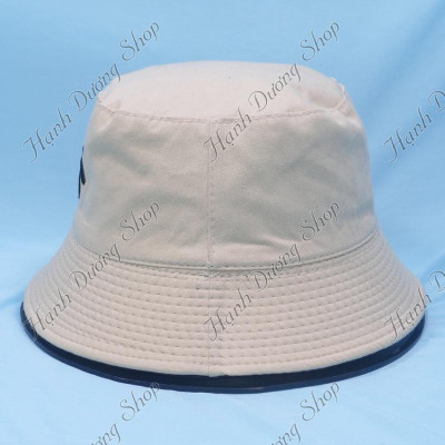 Mũ bucket thêu chữ D nón tai bèo vành nhỏ nón bucket đội được 2 mặt thời trang