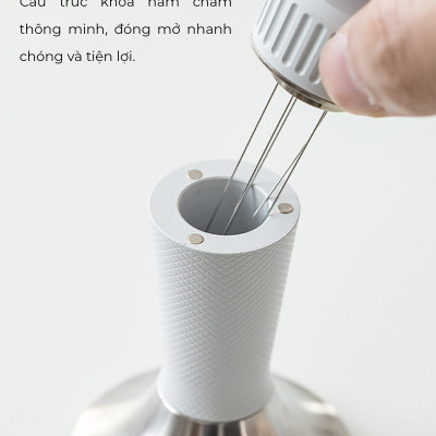 Tamper nén cà phê 2 trong 1 có kim khuấy đảo cà phê 58.3mm CAFE DE KONA