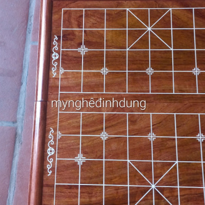 Bàn cờ tướng bằng gỗ hương đá đẹp long lanh kt 50x52x3.5cm
