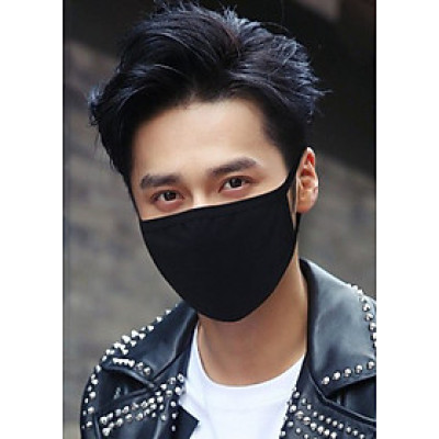 Khẩu trang trơn màu đen, Khẩu trang vải màu đen trơn
