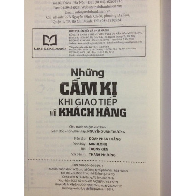 Sách - Những Cấm Kị Khi Giao Tiếp Với Khách Hàng