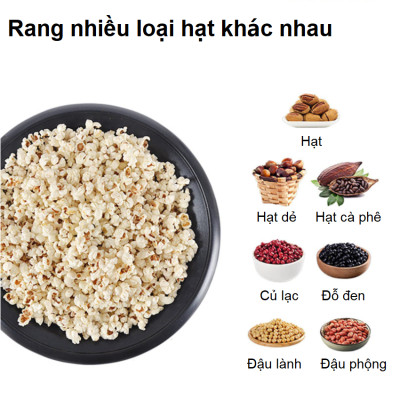 Máy rang hạt cà phê và các loại hạt tự động tích hợp điều chỉnh thời gian thương hiệu Mỹ Cafemasy SCR-300B - Hàng Chính Hãng