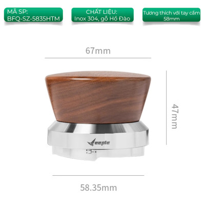 Feepie OCD san phẳng bề mặt cà phê hình chóp núi gỗ Hồ Đào