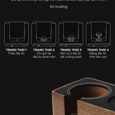 Feepie đế nén cà phê gỗ óc chó Nam Mỹ 