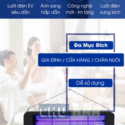 Đèn bắt muỗi, đèn diệt côn trùng, máy diệt ruồi tự động bằng sóng ánh sáng, máy bắt muỗi có lưới bảo vệ an toàn, sử dụng tại nhà, cơ quan trường học, quán ăn