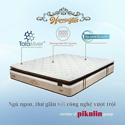 Nệm Lò Xo Túi Độc Lập Dunlopillo Harrington Sang Trọng Đẳng Cấp, Kháng Khuẩn Nấm Mốc - Độ cao 35cm