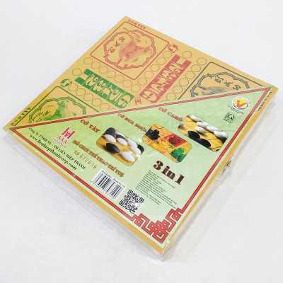 Bàn 3 Trong 1 Nhỏ - Cờ Carô + Cờ Vây + Cờ Cá Ngựa