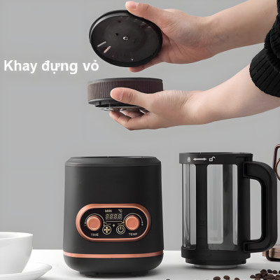 Hàng chính hãng. Máy rang hạt cà phê công nghệ gia nhiệt không khí. Thương hiệu Mỹ Cafemasy cao cấp CCR-1209R2