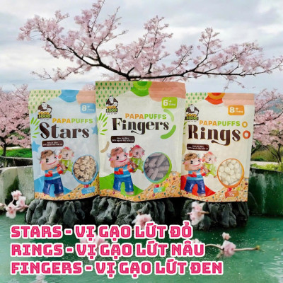 COMBO 9 VỊ BÁNH ĂN DẶM PAPAFOOD PAPAPUFFS - 100% Ngũ Cốc Hữu Cơ