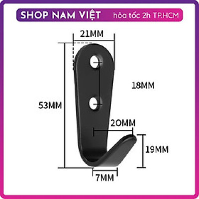 Set 2 Móc Inox Dày 3mm Treo Đồ Chắc Chắn (Kèm Vít)