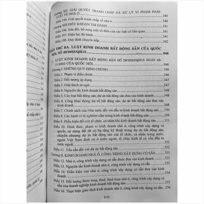 Sách Luật Đất Đai - Luật Nhà Ở - Luật Kinh Doanh Bất Động Sản và Văn Bản Hướng Dẫn Thi Hành - V2431D
