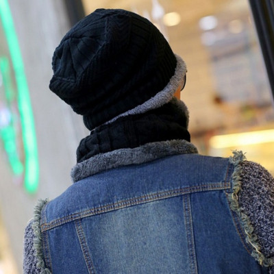 Bộ mũ len, nón len và choàng cổ cao cấp A079