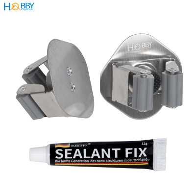 Combo 2 móc treo cán chổi dán tường inox 304 Hobby home decor CV3