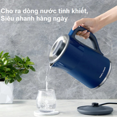 Ấm đun nước siêu tốc điều chỉnh nhiệt độ Morphy Richards MR6070 công suất 1800W, dung tích 1.5L, tích hợp chế độ giữ ấm ở các mức lựa chọn- Hàng chính hãng
