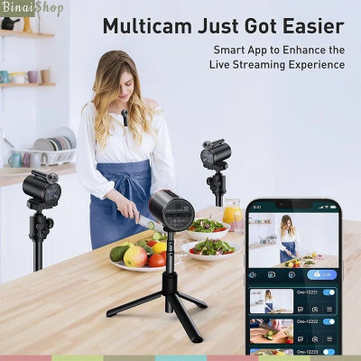 Emeet Streamcam One (Gen 2) - Webcam LiveStream Không Dây, Kết Nối Wifi, Micro Từ Tính Kép, Thời Lượng Pin 8 Giờ - Hàng chính hãng