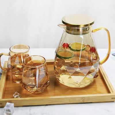 BỘ BÌNH ĐỰNG NƯỚC THỦY TINH CHỊU NHIỆT CAO CẤP KÈM 6 CỐC - VD81