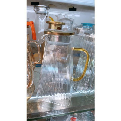 Bình đựng nước uống thủy tinh chịu nhiệt lên thới 400 độ C vân tăm đáy vuông