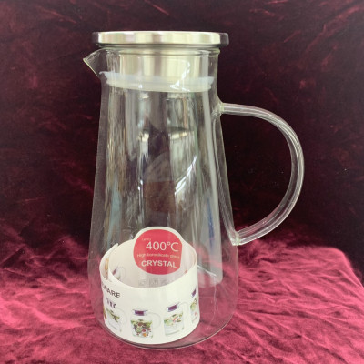 BÌNH ĐỰNG NƯỚC THỦY TINH CHỊU NHIỆT CAO CẤP NẮP INOX - ANTH674