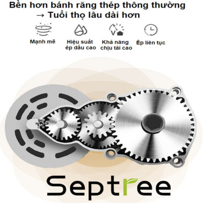 Máy ép dầu ăn thực vật dùng trong gia đình thương hiệu Mỹ cao cấp Septree X6 - Công suất 1150W - Hàng chính hãng (BH 1 NĂM)