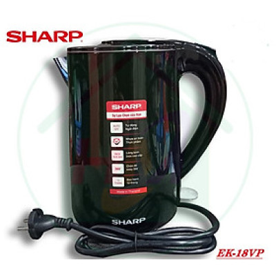 Ấm Siêu Tốc Sharp Thái Lan Cao Cấp 1.8L EK-18VP - giao mầu ngẫu nhiên
