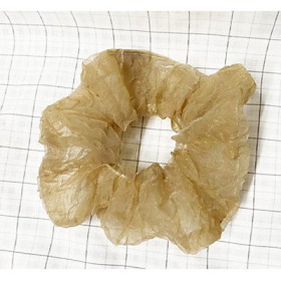 Cột tóc srunchies mẫu mới - cột tóc hồng phấn - cột tóc xanh ngọc - cột tóc tóc đen - cột tóc nâu ( Loại trung chất lượng )