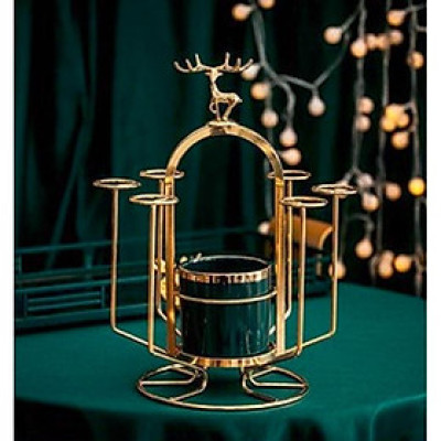 SET BÌNH ĐỰNG NƯỚC UỐNG THỦY TINH CHỊU NHIỆT CAO CẤP KÈM KHAY VÀ GIÁ ÚP CỐC