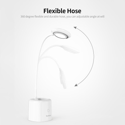 Đèn bàn LED Yoobao E3 chăm sóc mắt có thể sạc lại với Điều khiển cảm ứng 3 cấp độ sáng,có Chân đế điện thoại dạng ống linh hoạt 360 °