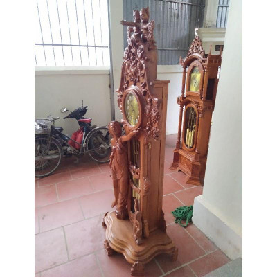 Đồng hồ cô tiên gỗ hương đá cao 2m3 -hàng loại 1 vân veo tuyển chọn. Giá yêu thương