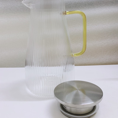 BÌNH NƯỚC THỦY TINH CHỊU NHIỆT CRYSTAN LÊN TỚI 400 ĐỘ C  TAY VÀNG  - ANTH402