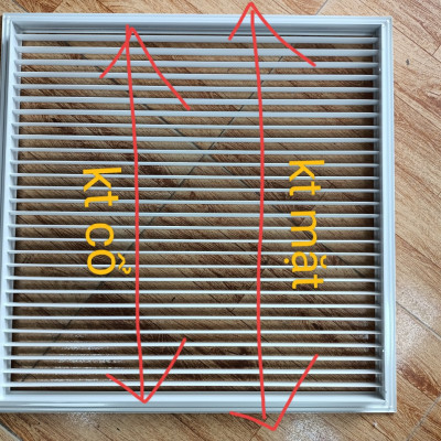 Cửa gios thông gió 350x350mm dạng nan bầu dục,cửa thông gió lắp lỗ thoáng