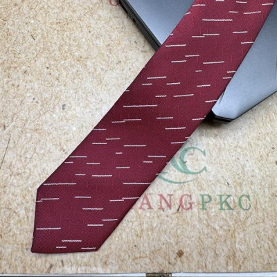 Cà vạt nam mẫu thắt sẵn dây kéo bản nhỏ 6cm mẫu đỏ kẻ trắng mưa