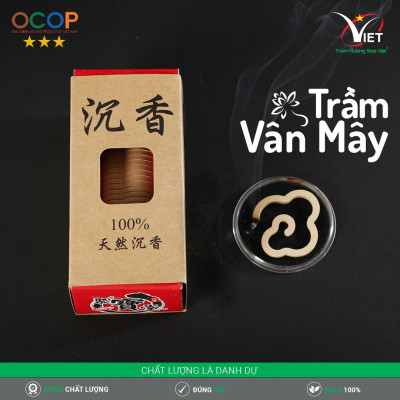 Trầm vân mây cao cấp - Trầm Hương Sao Việt - hương trầm nguyên bản