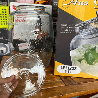 Bình ngâm thuỷ tinh có vòi rót Inox Aus Glas LBL1223 dung tích 8.5L chuẩn Đức