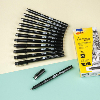 Bút Kim Kỹ Thuật 0.2 mm - Drawing Pen - Colorkit DW-C001 - Mực Đen