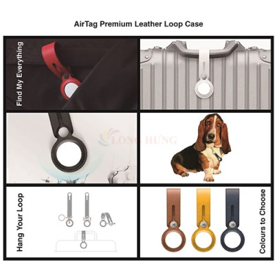 Bao da Mazer InfiniteCASE Pro Leather Loop Case for AirTag M-IC-ATCASE1001 - Hàng Chính Hãng