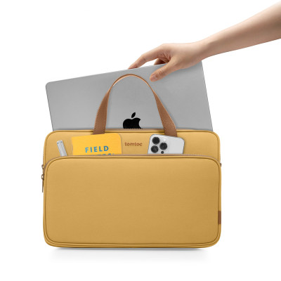 Túi Đeo Chéo dành cho Macbook 13”/14”, Ultrabook 13″ TOMTOC (USA) Premium Theher Shoulder Bag - H22C1 - Hàng Chính Hãng