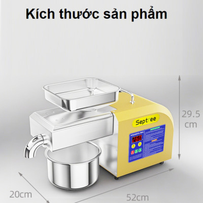 Máy ép dầu ăn thực vật, dùng trong gia đình thương hiệu Mỹ cao cấp Septree Z6 - Công suất 1250W - Hàng Chính Hãng (BH 1 NĂM)