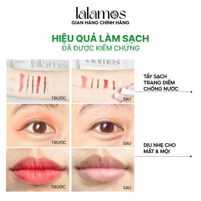 Combo sạch da Lalamos Nước tẩy trang Đài Kim Ngân Hoa 280ml + Sữa rửa mặt Phôi Kim Ngân Hoa 280ml