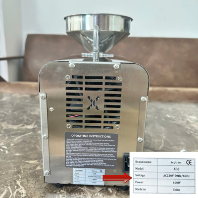Máy ép dầu ăn thực vật chuyên dụng dùng trong gia đình thương hiệu Septree X3S - Công suất 800W - Hàng Chính Hãng