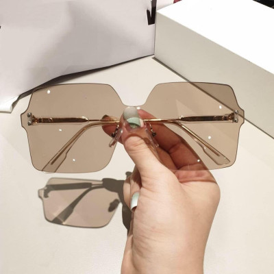 Kính màu Nâu nhạt Mắt vuông bản to đi Ngày và Đêm