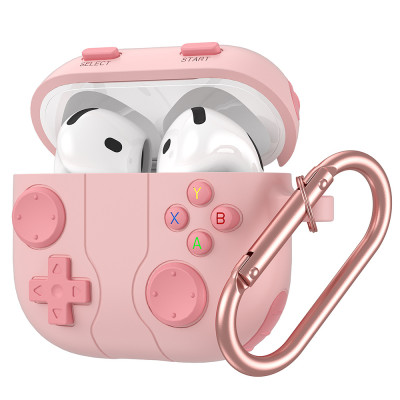 Case vỏ ốp bảo vệ dành cho tai nghe Airpods 1, 2, 3, 4, airpod Pro 1, Pro 2 silicon kèm móc kim loại - Hàng chính hãng